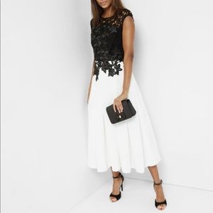 NWOT Ted Baker Ilsa Applique Lace Bodice Dress Sz3